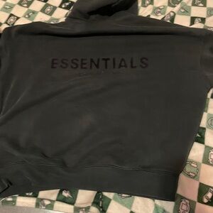 Essentials Men's Dark Green Hoodie